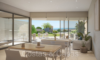 Nieuwbouwproject van duurzame appartementen met panoramisch zeezicht te koop, nabij Estepona centrum 64703 