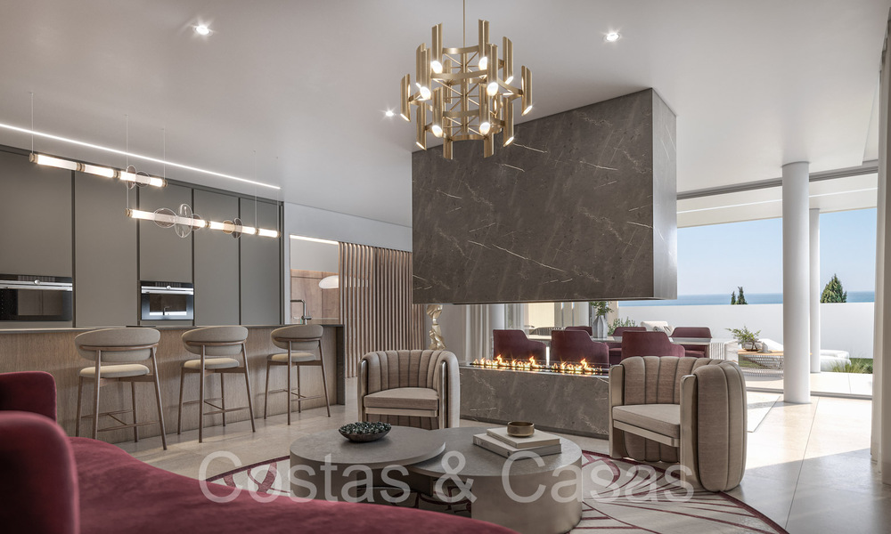 Laatste villa! Energie-efficiënte nieuwbouwvilla te koop met zeezicht net buiten het centrum van Estepona 64793