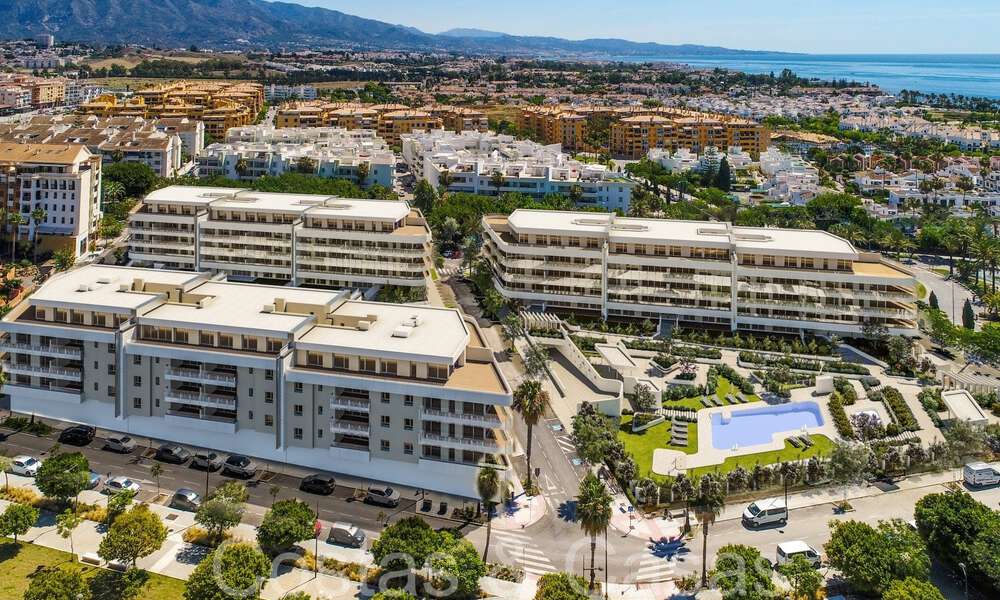 Moderne nieuwbouwappartementen te koop o/e steenworp v/h centrum e/h strand in San Pedro Playa, Marbella 64896