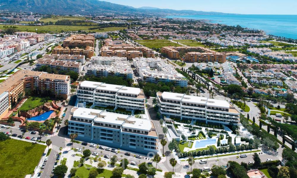 Moderne nieuwbouwappartementen te koop o/e steenworp v/h centrum e/h strand in San Pedro Playa, Marbella 64911