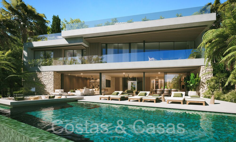 Bouwgrond + exclusief villaproject te koop grenzend aan de golfbaan in Nueva Andalucia, Marbella 64959