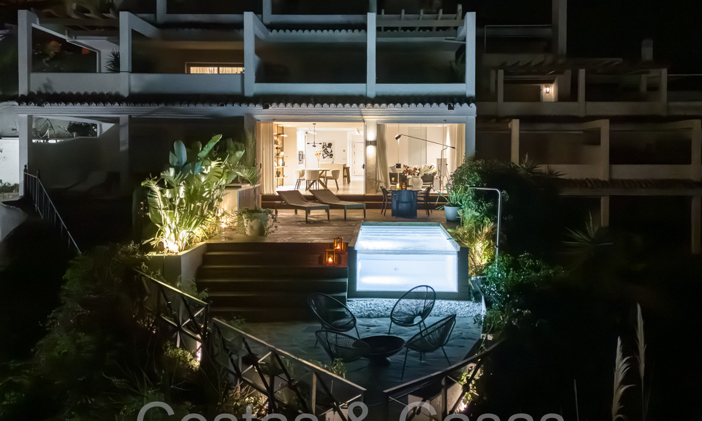 Luxueus appartement te koop met uitnodigend terras, privézwembad en zeezicht in Nueva Andalucia, Marbella 65199