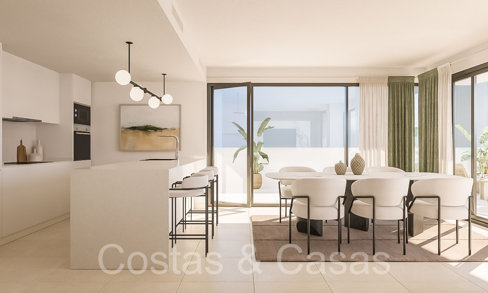 Nieuwe, eigentijdse luxe appartementen met zeezicht te koop in Manilva, Costa del Sol 65081