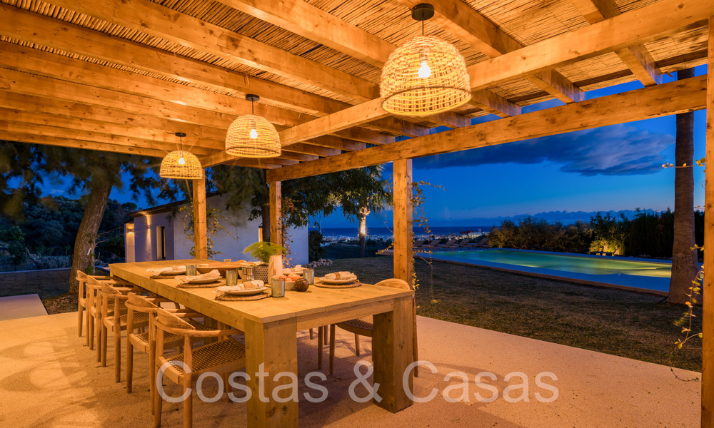 Andalusisch luxe landgoed met gastenverblijf en subliem zeezicht te koop in de heuvels van Estepona 65086