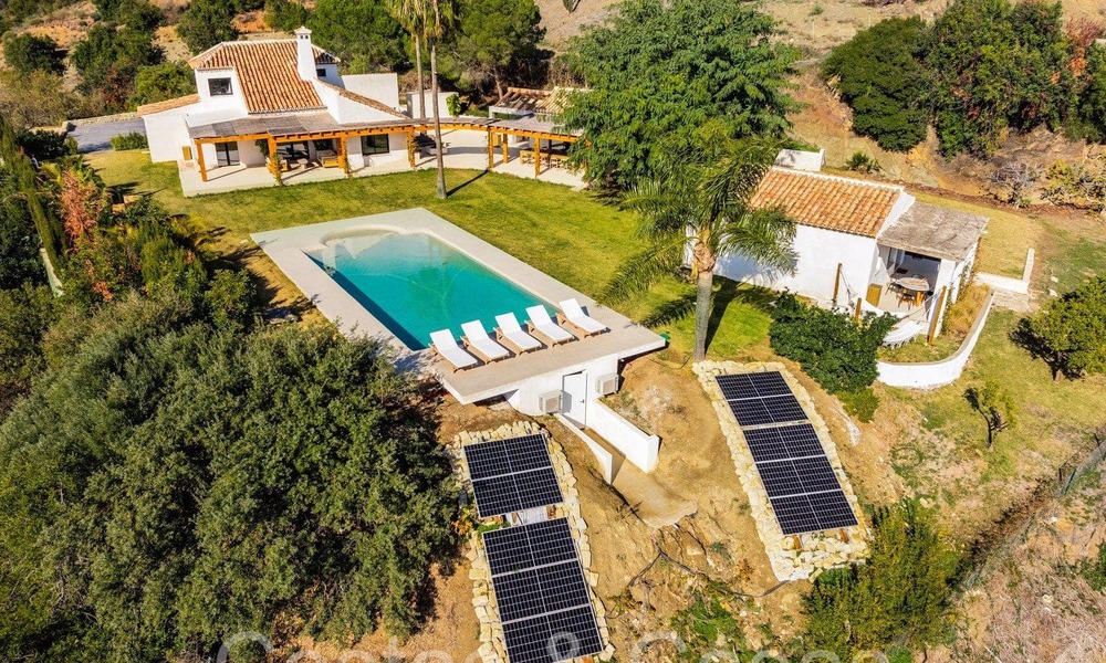 Andalusisch luxe landgoed met gastenverblijf en subliem zeezicht te koop in de heuvels van Estepona 65113