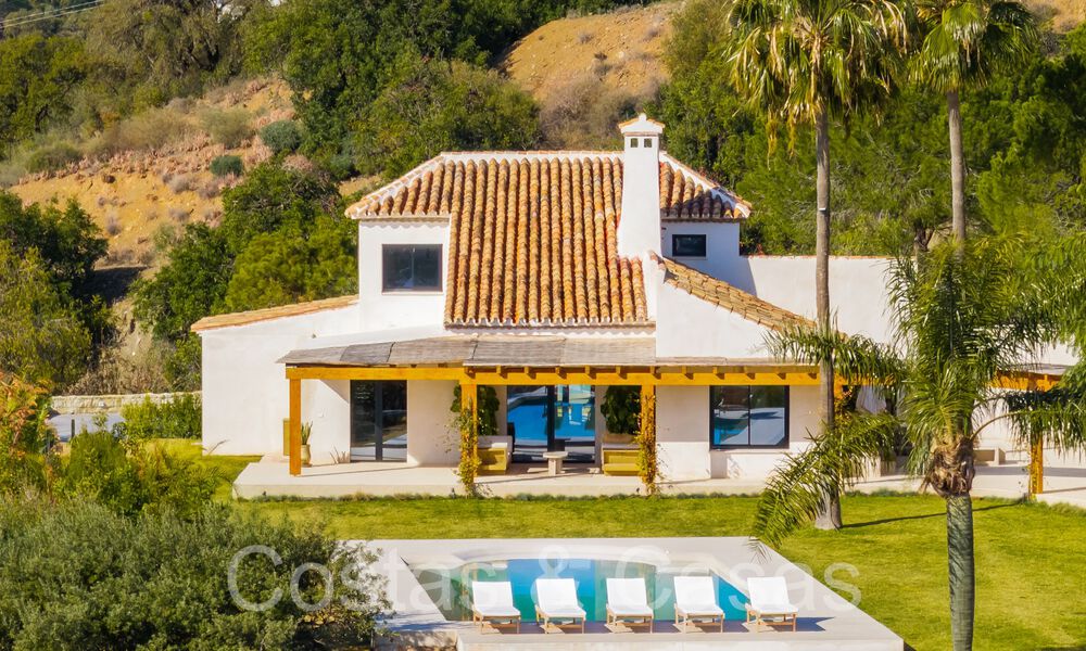 Andalusisch luxe landgoed met gastenverblijf en subliem zeezicht te koop in de heuvels van Estepona 65120