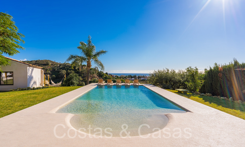 Andalusisch luxe landgoed met gastenverblijf en subliem zeezicht te koop in de heuvels van Estepona 65125