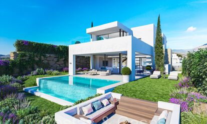 Nieuw op de markt! Nieuwe, moderne, vrijstaande luxevilla’s te koop grenzend aan de golfbaan in Estepona 65137