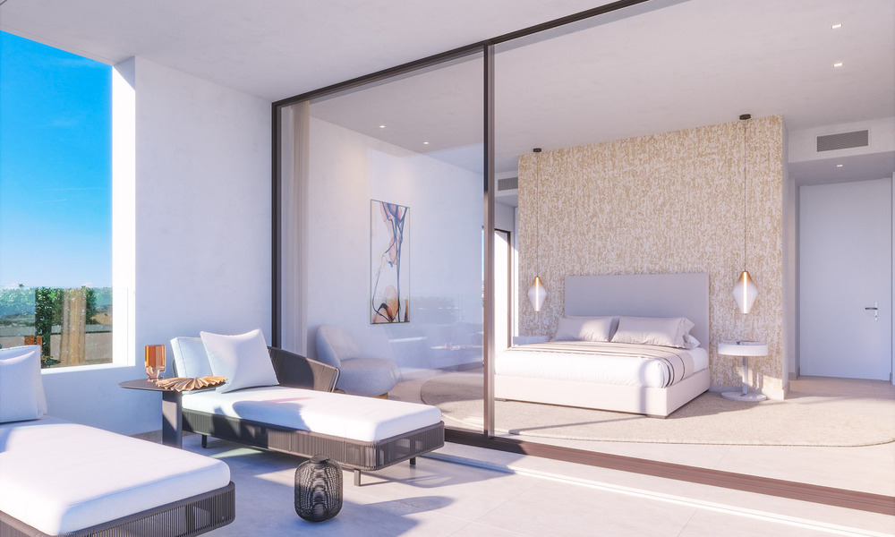 Nieuw op de markt! Nieuwe, moderne, vrijstaande luxevilla’s te koop grenzend aan de golfbaan in Estepona 65142