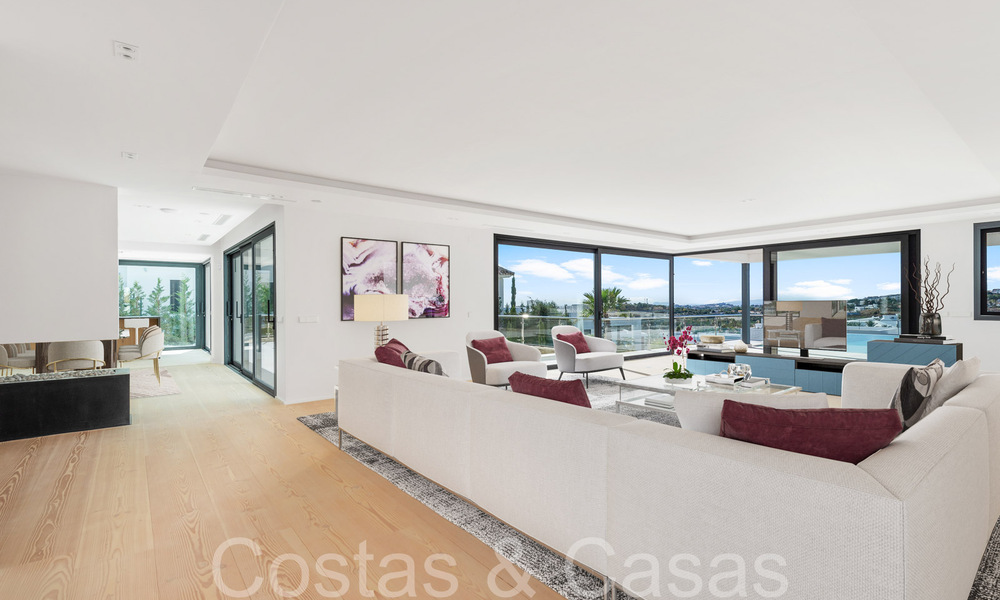Nieuwe villa met moderne bouwstijl te koop in Nueva Andalucia’s golfvallei, Marbella 65920