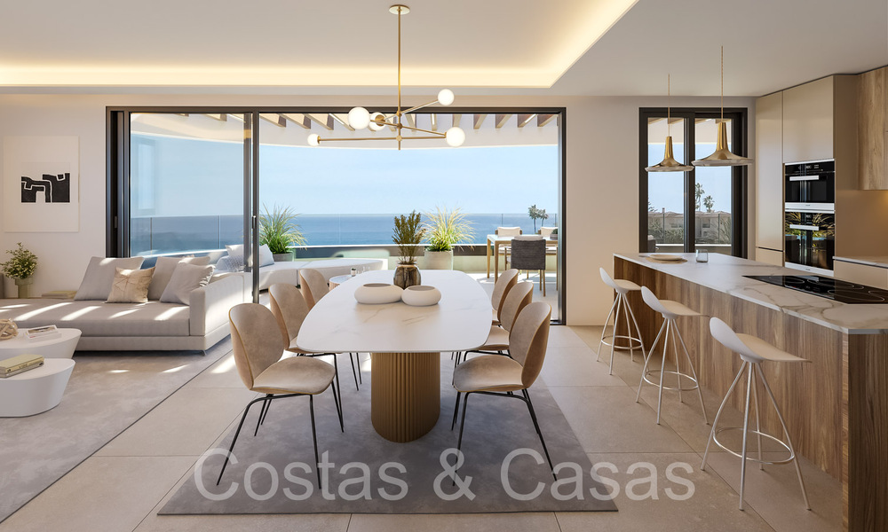 Nieuwe, geavanceerd luxe appartementen te koop met panoramisch zeezicht in Mijas, Costa del Sol 65549