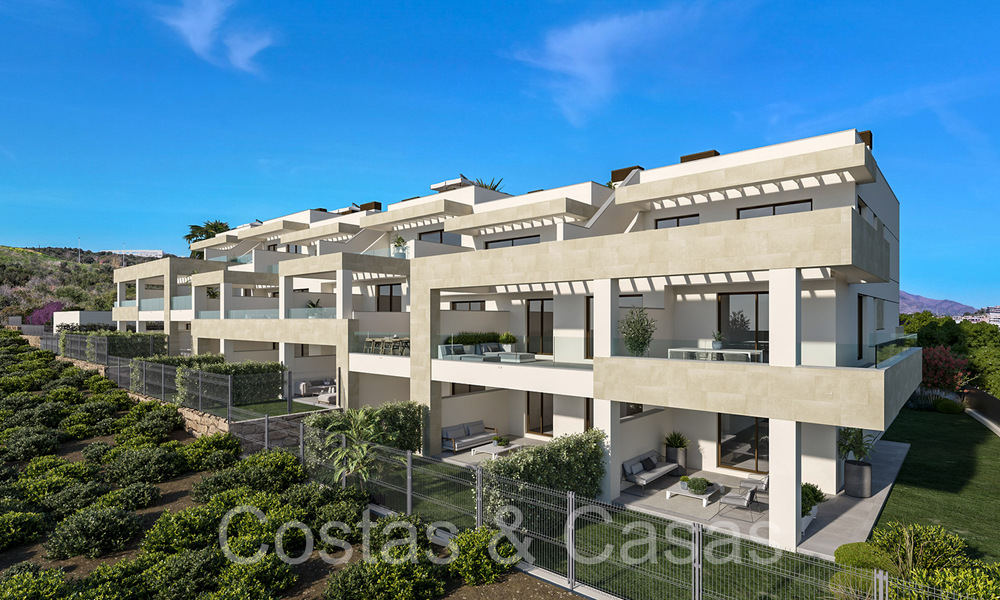 Contemporaine nieuwbouwappartementen te koop op loopafstand van het strand en zeezicht, nabij Estepona centrum 65558