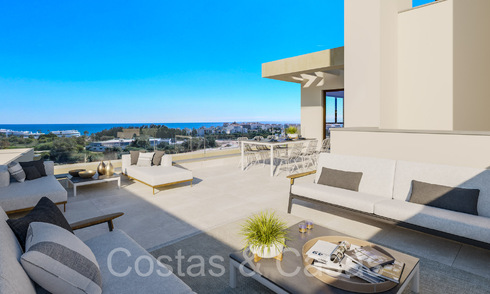 Contemporaine nieuwbouwappartementen te koop op loopafstand van het strand en zeezicht, nabij Estepona centrum 65563