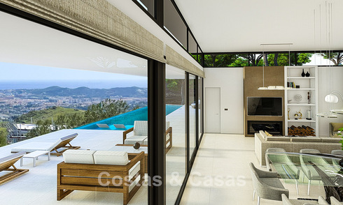 Off-plan architectonische nieuwbouwvilla te koop in de heuvels van Mijas Pueblo, Costa del Sol 779965