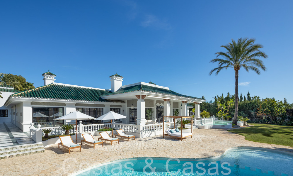 Paleiselijke villa met Moors-Andalusische bouwstijl te koop, omringd door golfbanen in Nueva Andalucia’s golfvallei, Marbella 67113