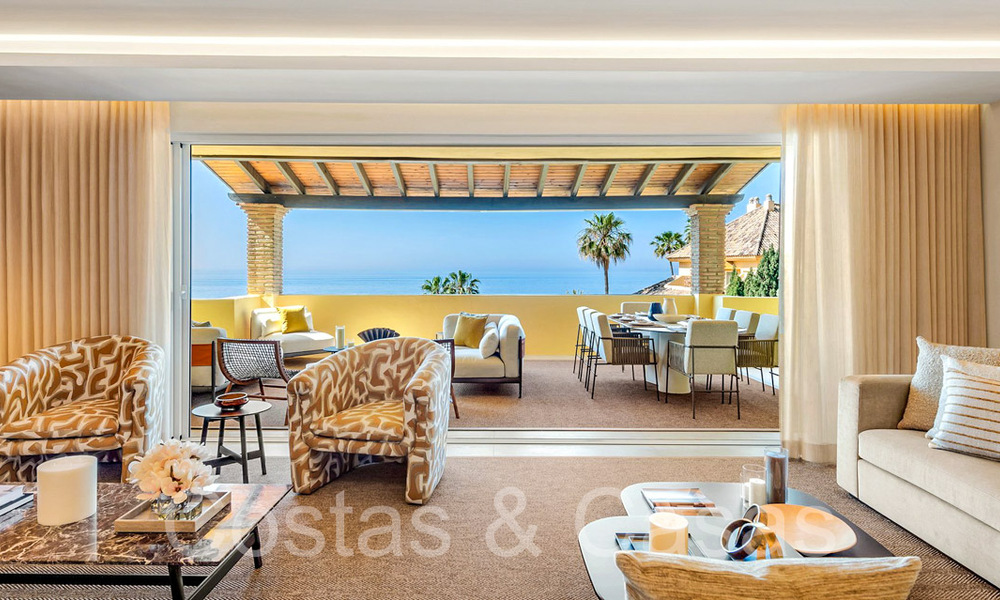 Elegant gerenoveerd luxe penthouse te koop aan zee met oogverblindend zeezicht ten oosten van Marbella centrum 67155