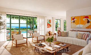 Nieuwe, Mediterrane rijwoningen te koop met panoramisch zeezicht in een 5-sterren golfresort aan de Costa del Sol 67117 