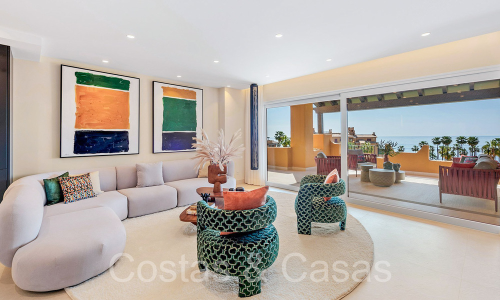 Luxueus gerenoveerd appartement te koop i/e strandcomplex aan zee, met zeezicht, o/d New Golden Mile, Marbella - Estepona 67289