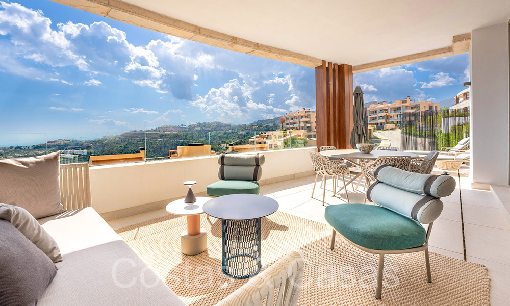 Instapklaar, prestigieus appartement met panoramisch zeezicht te koop in Marbella - Benahavis 68598