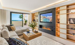 Eersteklas duplex penthouse met panoramisch zeezicht en eigen dompelbad te koop in Nueva Andalucia, Marbella 69477 