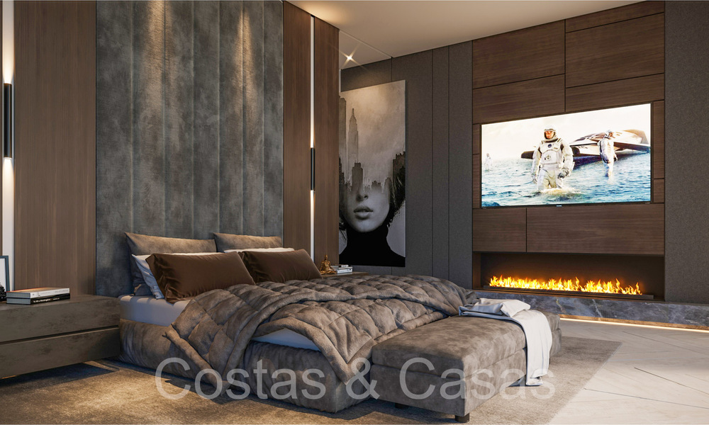 Architectonische nieuwbouwvilla te koop, met panoramisch zeezicht in een gated community in Benahavis - Marbella 69525