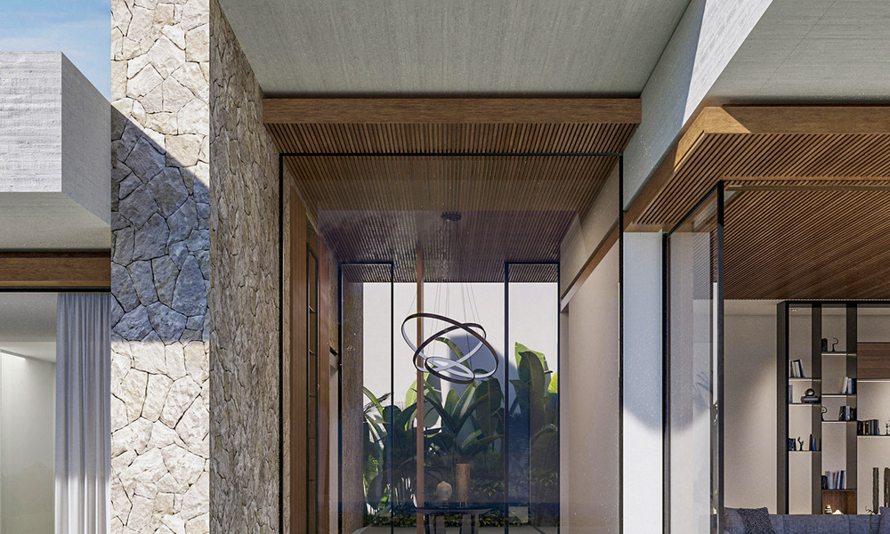 Architectonische nieuwbouwvilla te koop, met panoramisch zeezicht in een gated community in Benahavis - Marbella 69527