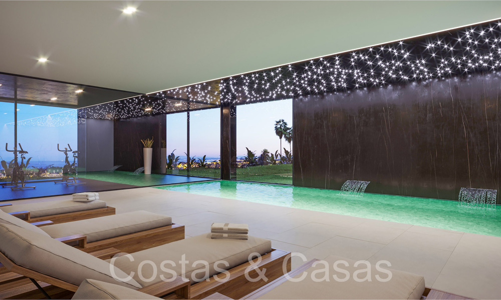 Architectonische nieuwbouwvilla te koop, met panoramisch zeezicht in een gated community in Benahavis - Marbella 69538
