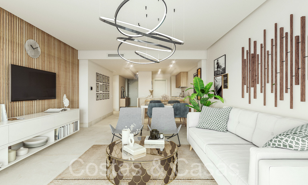 Moderne nieuwbouwappartementen in eigentijdse stijl te koop met ruim terras en prachtig zeezicht in Benahavis - Marbella 70125