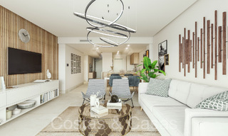 Moderne nieuwbouwappartementen in eigentijdse stijl te koop met ruim terras en prachtig zeezicht in Benahavis - Marbella 70125 