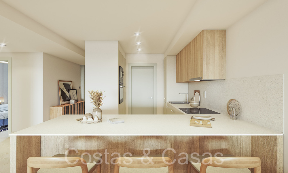 Moderne nieuwbouwappartementen in eigentijdse stijl te koop met ruim terras en prachtig zeezicht in Benahavis - Marbella 70126