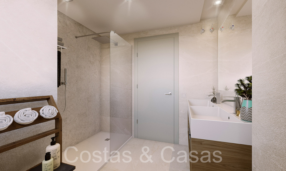 Moderne nieuwbouwappartementen in eigentijdse stijl te koop met ruim terras en prachtig zeezicht in Benahavis - Marbella 70127
