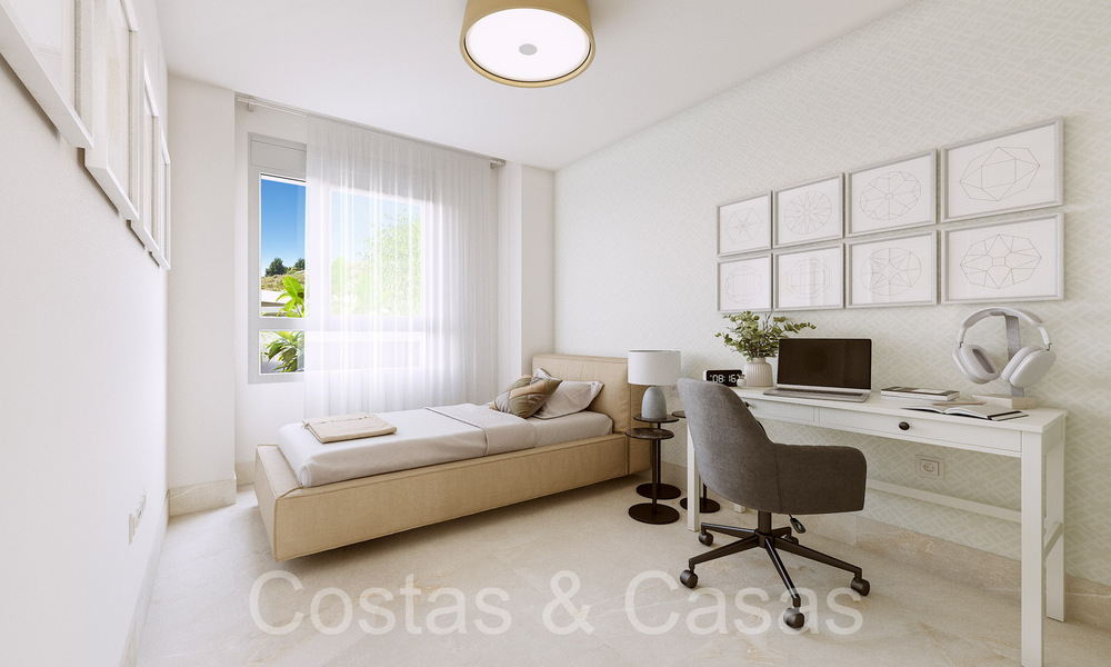Moderne nieuwbouwappartementen in eigentijdse stijl te koop met ruim terras en prachtig zeezicht in Benahavis - Marbella 70129