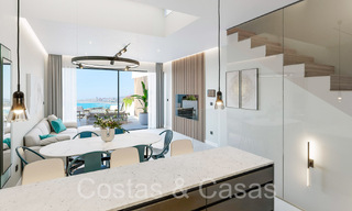 Opportuniteit! Moderne innovatieve rijhuizen met privétuin en zeezicht te koop in Fuengirola, Costa del Sol 70170 