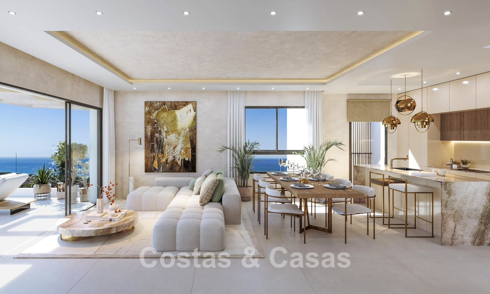 Geavanceerde nieuwbouwappartementen met panoramisch zeezicht te koop in Cabopino, Marbella 793014