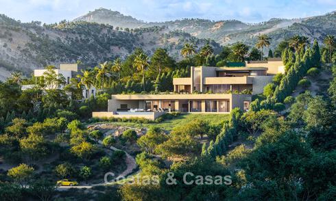 High-end designervilla met panoramisch berg- en zeezicht te koop in een gated resort in Benahavis - Marbella 74904