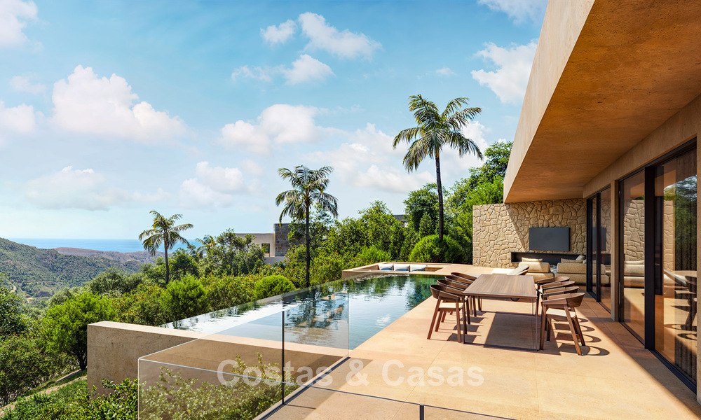High-end designervilla met panoramisch berg- en zeezicht te koop in een gated resort in Benahavis - Marbella 74905