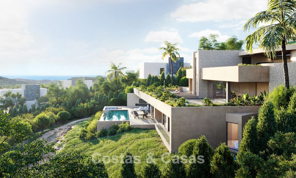 High-end designervilla met panoramisch berg- en zeezicht te koop in een gated resort in Benahavis - Marbella 74907