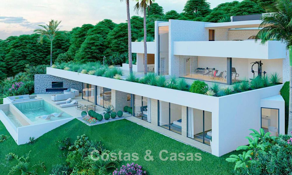 High-end designervilla met panoramisch berg- en zeezicht te koop in een gated resort in Benahavis - Marbella 74908