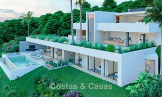 High-end designervilla met panoramisch berg- en zeezicht te koop in een gated resort in Benahavis - Marbella 74908 