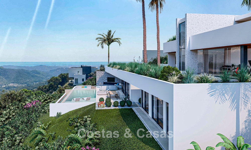 High-end designervilla met panoramisch berg- en zeezicht te koop in een gated resort in Benahavis - Marbella 74915