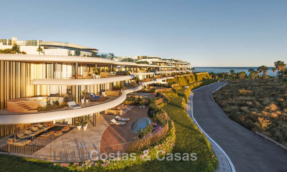 Nieuw op de markt. Avant-garde stijl appartementen met fantastische zeezicht te koop in Benahavis - Marbella 774210