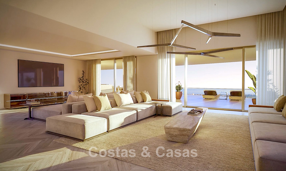 Nieuw op de markt. Avant-garde stijl appartementen met fantastische zeezicht te koop in Benahavis - Marbella 778328