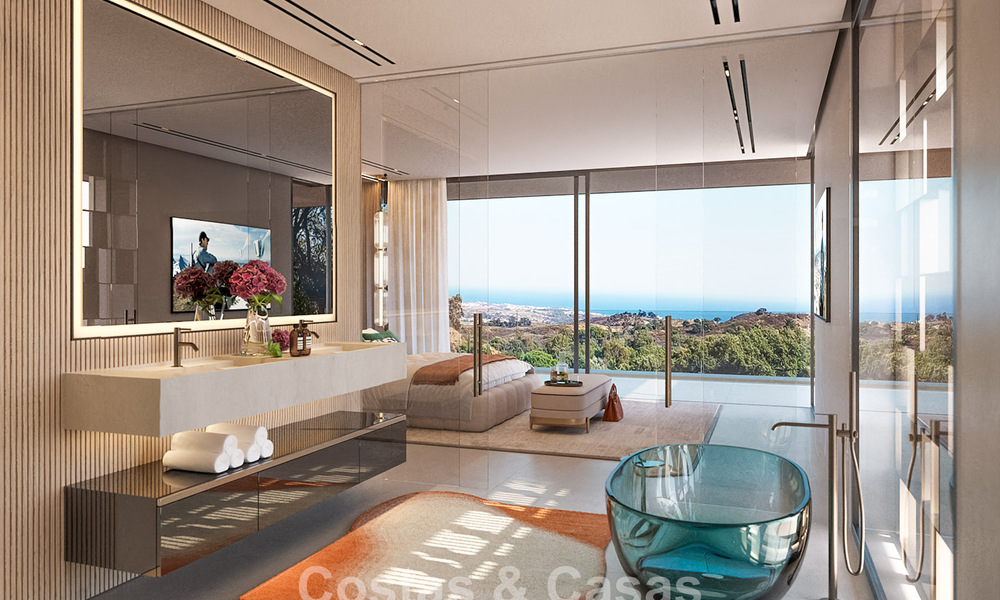 Halfvrijstaande nieuwbouwvilla’s met panoramisch zeezicht te koop in de heuvels van Oost Marbella 774554