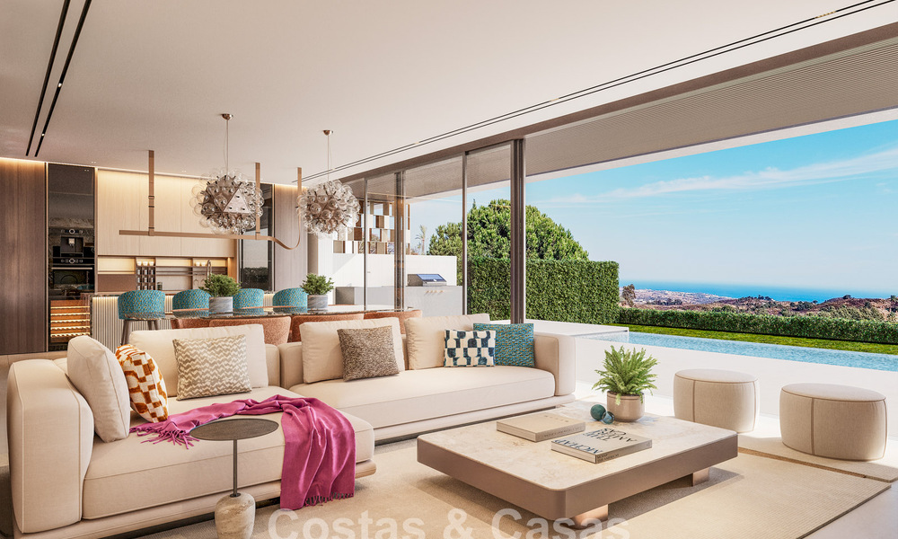 Halfvrijstaande nieuwbouwvilla’s met panoramisch zeezicht te koop in de heuvels van Oost Marbella 774555