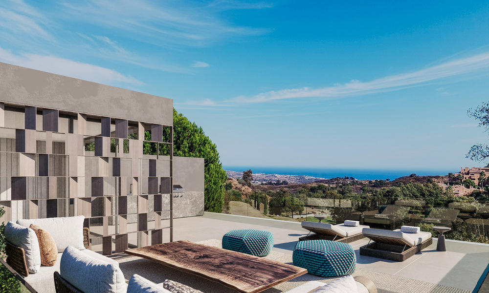 Halfvrijstaande nieuwbouwvilla’s met panoramisch zeezicht te koop in de heuvels van Oost Marbella 774560
