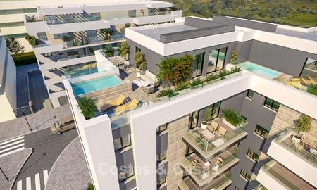 Nieuw op de markt. Moderne nieuwbouwappartementen met hedendaagse stijl te koop in Fuengirola, Costa del Sol 775025