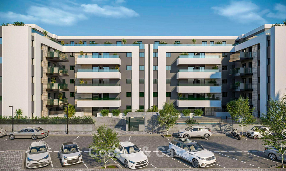 Nieuw op de markt. Moderne nieuwbouwappartementen met hedendaagse stijl te koop in Fuengirola, Costa del Sol 775027