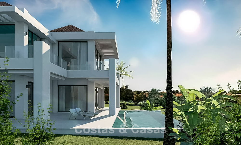 Off-plan nieuwbouwvilla te koop grenzend aan de golfbaan in Mijas, Costa del Sol 775190