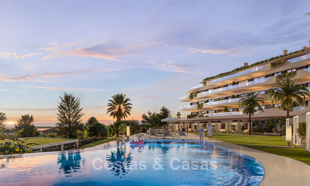 Stijlvolle nieuwbouwappartementen met subliem zeezicht te koop in Mijas Costa, Costa del Sol 775361
