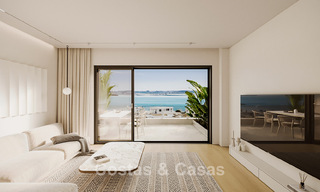 Stijlvolle nieuwbouwappartementen met subliem zeezicht te koop in Mijas Costa, Costa del Sol 775363 